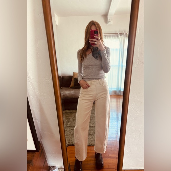 Mother Half Pipe Barrel Jeans - natural/cream - Picture 1 of 2
